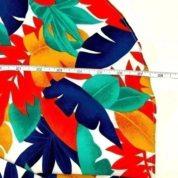 Vintage Hawaiian Shirt Blouse Short Sleeve Button Floral Vacation Women's Travel - Picture 7 of 9